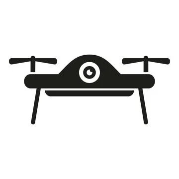 Land drone view icon simple vector. Map tech 库存插图