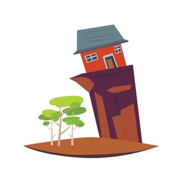 Land erosion Stock Illustration