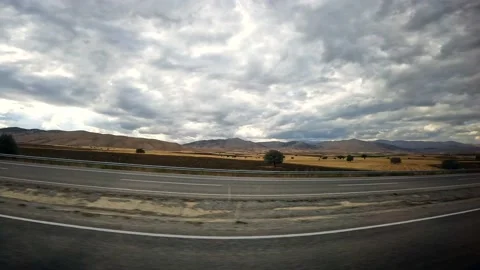 Land Flow on the road-trip Stock Footage 221675081
