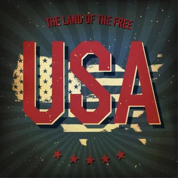 The land of the free - usa. vector, eps10 イラスト素材