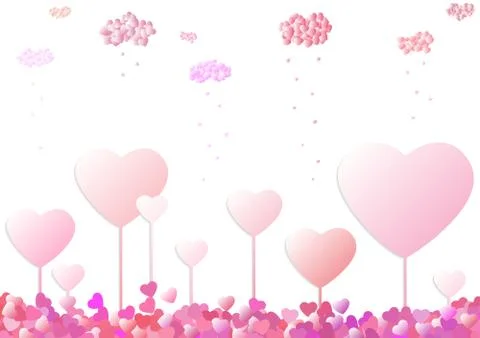 Land of hearts Stock Illustration