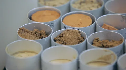 Land in laboratory samples Video stock 47835468