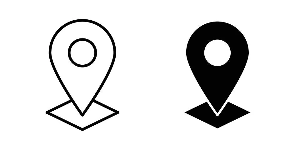 Land layer location icon vector, symbol, logo illustrations Ilustración de archivo