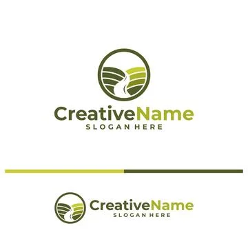 Land logo vector template. Creative Land logo design concepts Illustrazione stock