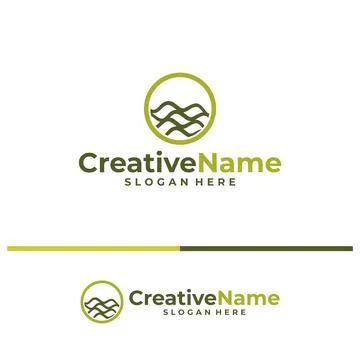 Land logo vector template. Creative Land logo design concepts Illustrazione stock