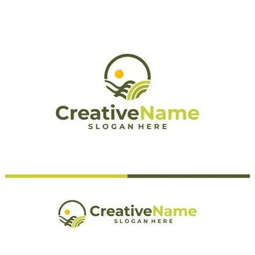 Land logo vector template. Creative Land logo design concepts イラスト素材