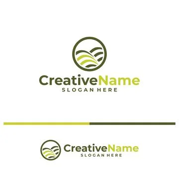 Land logo vector template. Creative Land logo design concepts Illustrazione stock