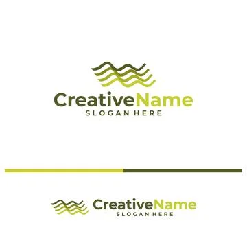Land logo vector template. Creative Land logo design concepts Illustrazione stock