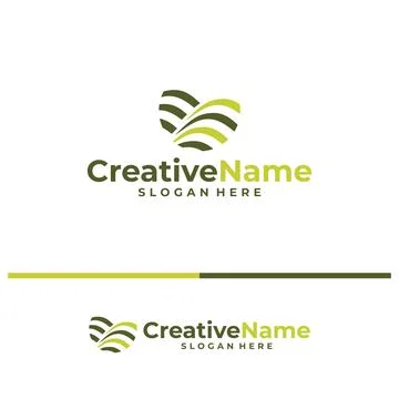 Land logo vector template. Creative Land logo design concepts Illustrazione stock