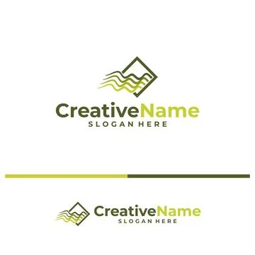 Land logo vector template. Creative Land logo design concepts Illustrazione stock