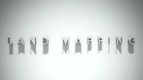 Land mapping 3D title animation with shadows on a white background Video stock 297817800