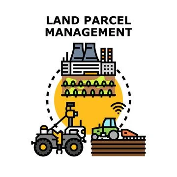 Land parcel management using smart agricultural technology 스톡 일러스트