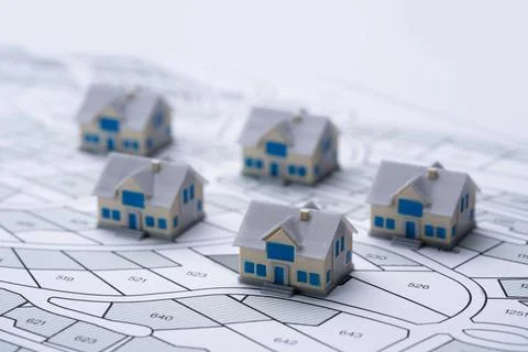 Land Plot And Cadastre Map Fotos de archivo