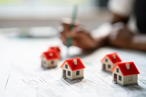 Land Plot And Cadastre Map Fotos de archivo