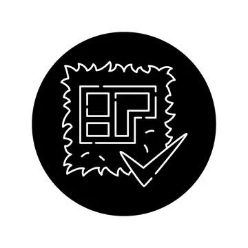 Land plot black glyph icon. Pictogram for web page, mobile app Stock Illustration