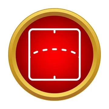 Land plot boundary outline icon symbolizing property layout Illustrazione stock