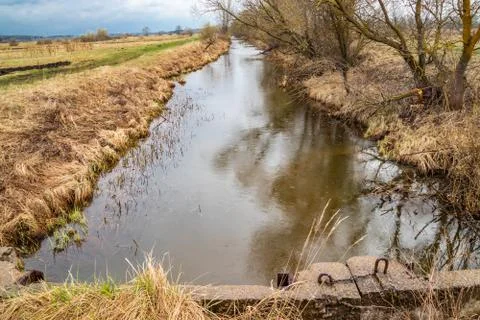 Land reclamation system for irrigation of fields Stock Photos