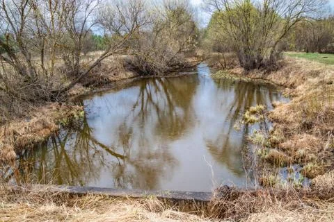 Land reclamation system for irrigation of fields Stock Photos