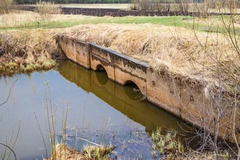 Land reclamation system for irrigation of fields Stock Photos