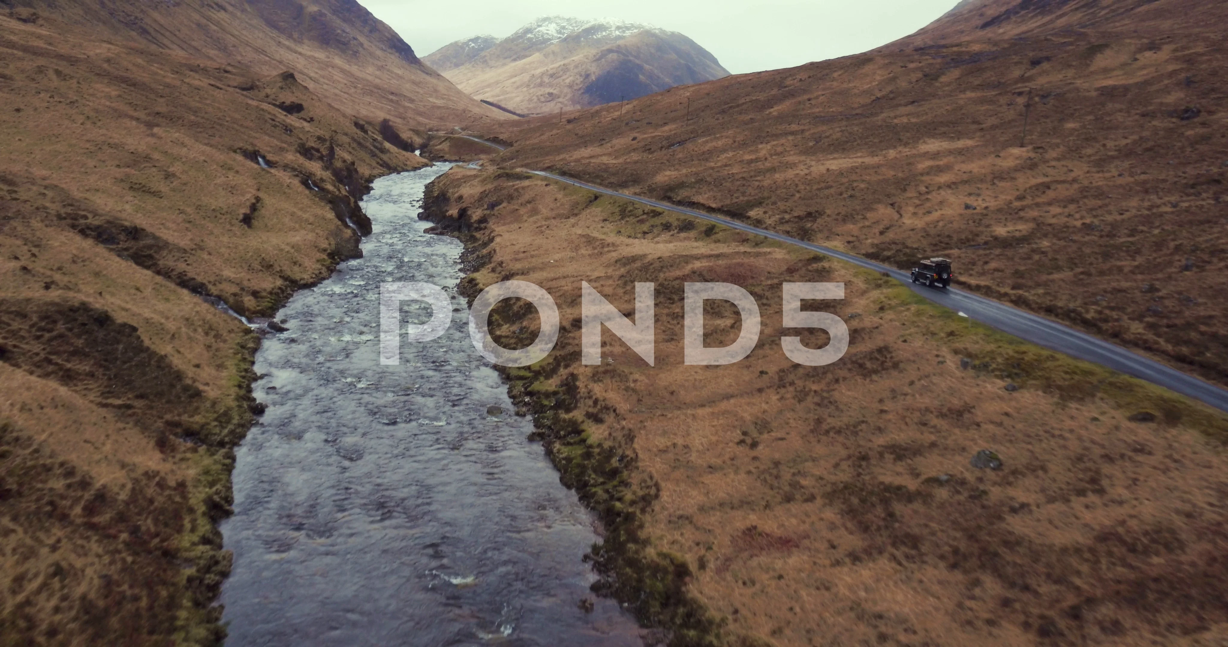 Land Rover Defender Tracking Shot Throug Stock Video Pond5