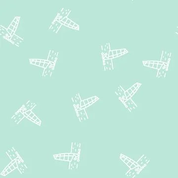 Land sailing line seamless pattern Illustrazione stock