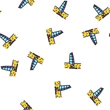Land sailing vector seamless pattern Stock Illustration