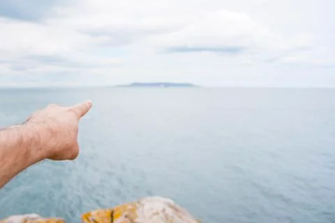Land in sight Stock Photos