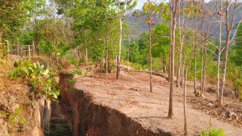 Land split site, Pai, Thailand Stock Footage 112029231