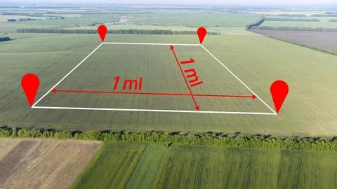 Land Survey Plan, Land plot management - real estate concept with a vacant .. Stock Photos