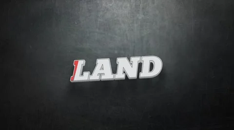 Land Text Animation Stock Footage 66112929