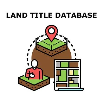 Land title database system for property management and cadastre 스톡 일러스트