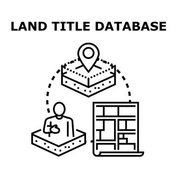 Land title database system for property management and cadastre Ilustración de archivo