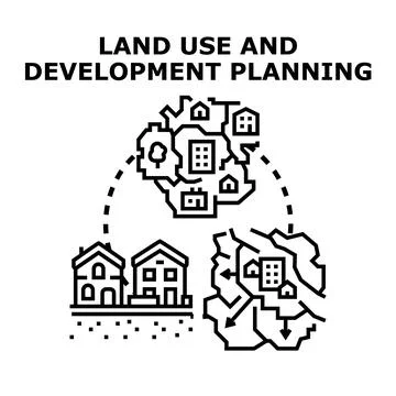 Land use and development planning concept vector 库存插图