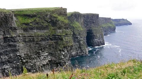 Landascapes of Ireland. Cliffs of moher Stock Footage 80797654
