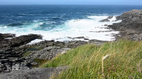 Landascapes of Ireland. Malin Head in Donegal Stock Footage