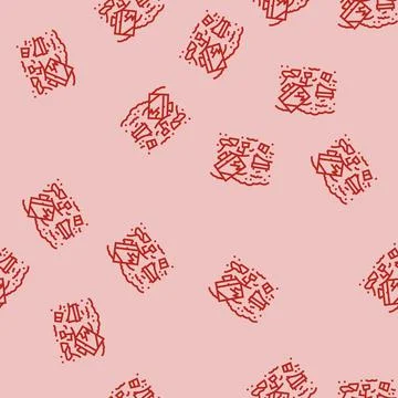 Landfill electronic e waste pollution line seamless pattern Stockillustratie