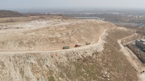 Landfill In Forest Stock Footage 129901912