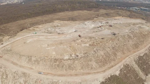 Landfill In Forest Stock Footage 129902420