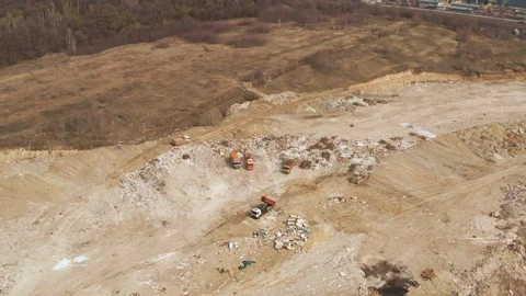 Landfill In Forest Stock Footage 129902694