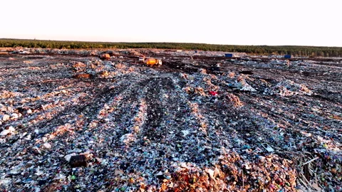 Landfill with garbage disposal. Stock Footage 219862220