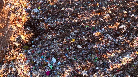 Landfill with garbage disposal. Stock Footage 219865167