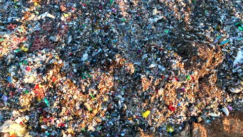 Landfill with garbage disposal. Stock Footage 219865451