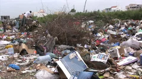 Landfill garbage Stock Footage 10719518