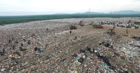 Landfill in Malaysia Stock Footage 83414538