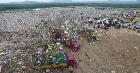 Landfill in Malaysia Stock Footage 83416456