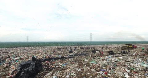 Landfill in Malaysia Stock Footage 83416995