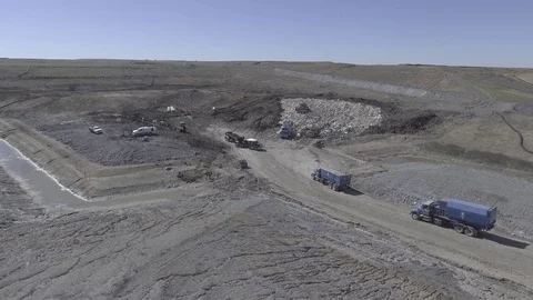 Landfill Operation Aerial 库存影片 77107931