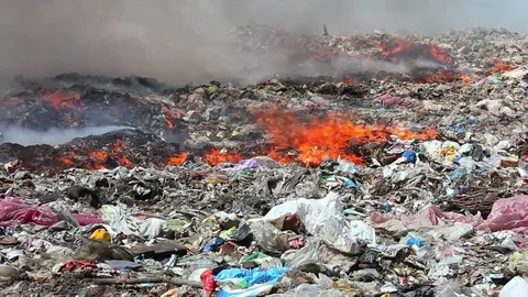 Landfill Pollution Stock Footage 105746256