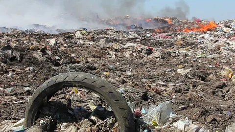 Landfill Pollution Stock Footage 105752465