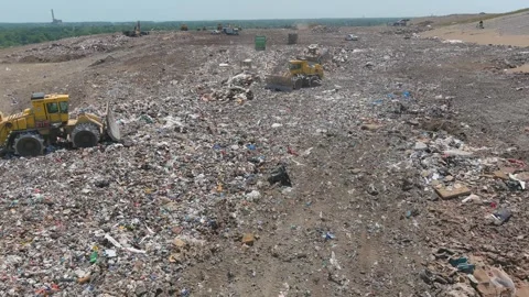 Landfill of trash Stock Footage 243754543